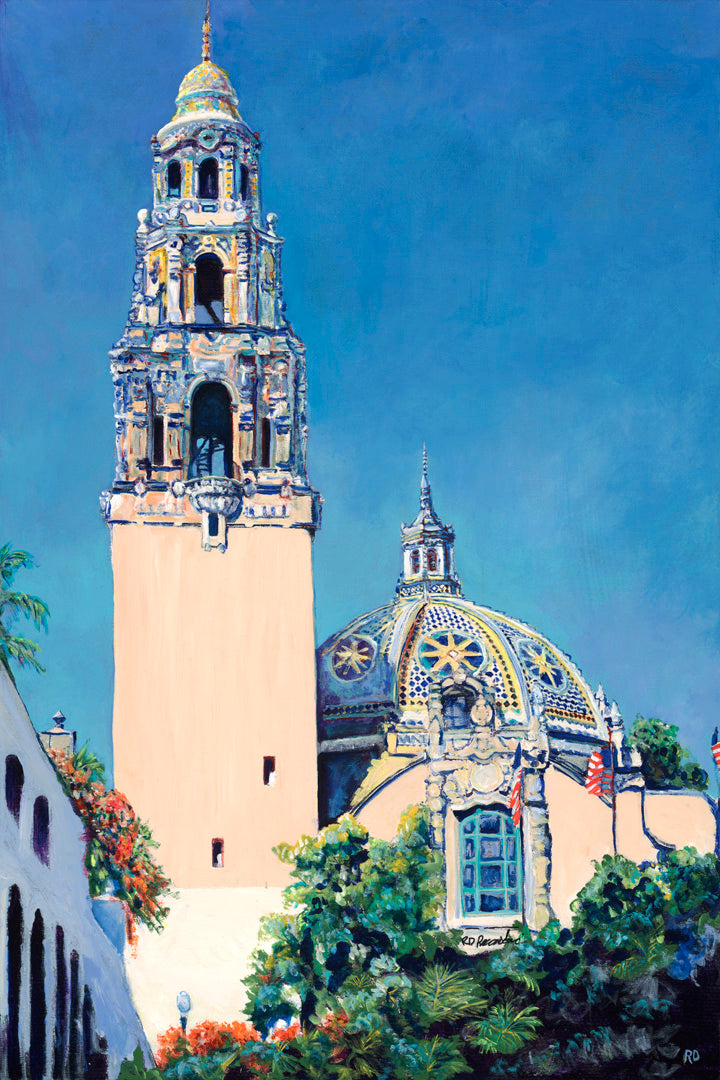 California Tower Balboa Park San Diego - Canvas Giclée by RD Riccoboni