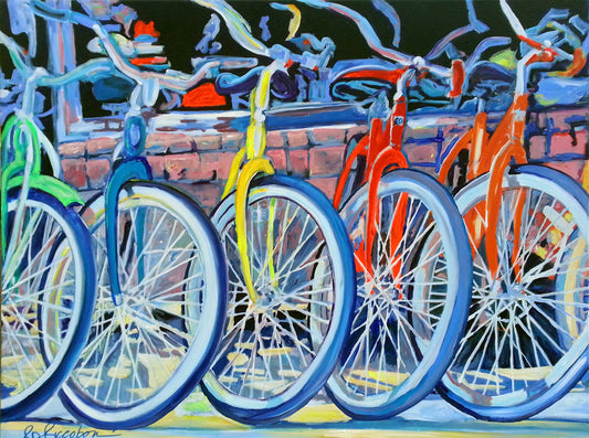 The Bicycle Shop – San Diego, Canvas Giclée by RD Riccoboni