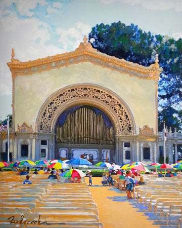 Spreckels Pipe Organ Pavilion Balboa Park San Diego - Canvas Giclée by Riccoboni