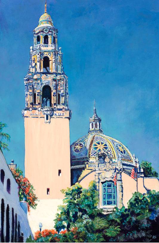 California Tower Balboa Park San Diego - Signed Print by RD Riccoboni