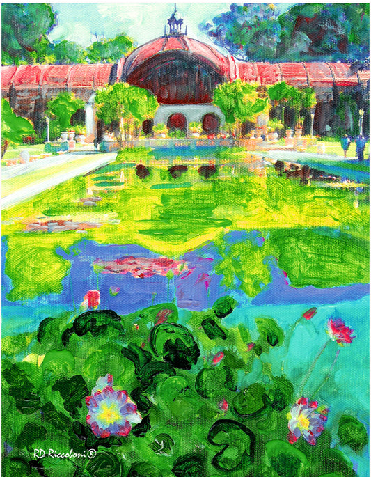 Spring In The Park -Reflecting Pool and Botanical Building in Balboa Park - San Diego California