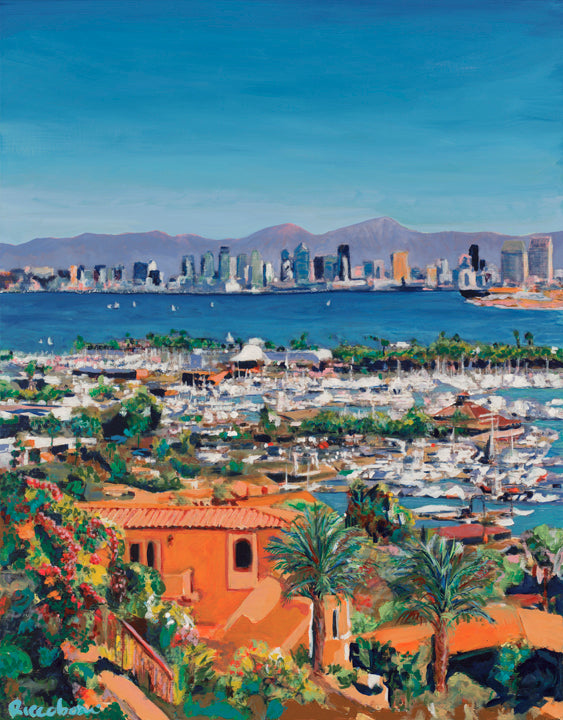San Diego Bay Canvas Giclée by Riccoboni
